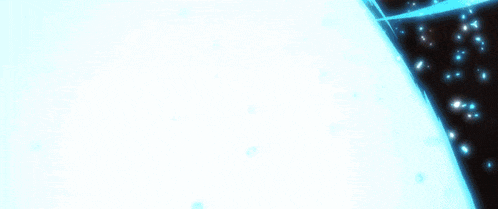 a person is flying through the air with a light coming out of their hand