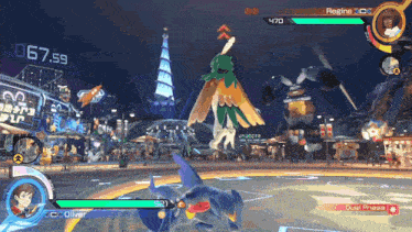 a screenshot of a video game shows oliver fighting a bird