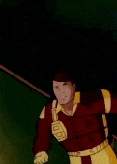 a cartoon character with chinese writing on the bottom right