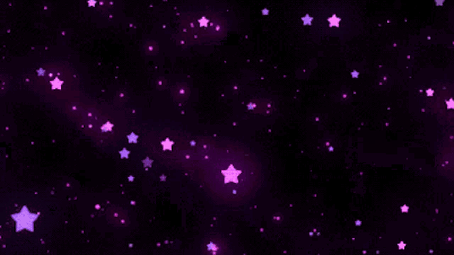 a purple background with purple stars flying in the air