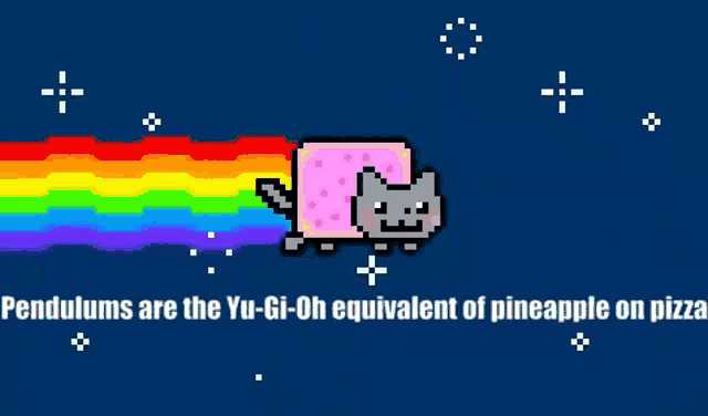a pixel art cat with a rainbow coming out of its mouth