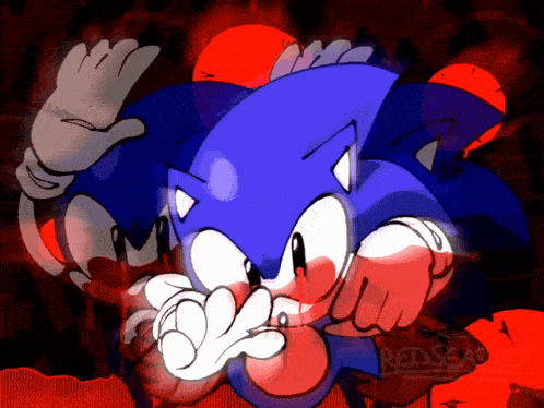 a drawing of sonic the hedgehog with the year 2007 on the bottom left