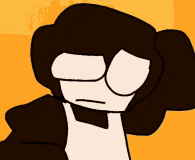 a close up of a cartoon character wearing a white apron .