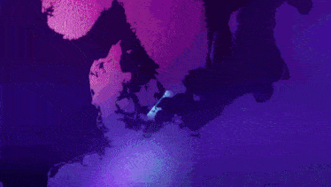 a purple and pink background with a silhouette of a person