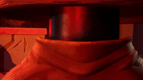 a close up of a red item with the letter c on it