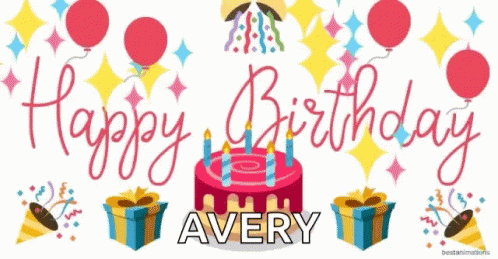 Birthday Cake Happy Birthday Avery GIF - Birthday Cake Happy Birthday Avery GIFs