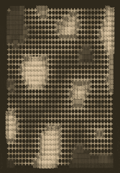 a brown background with a grid of squares and lines