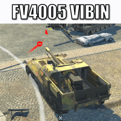a picture of a tank with the words fv4005 vibin on it