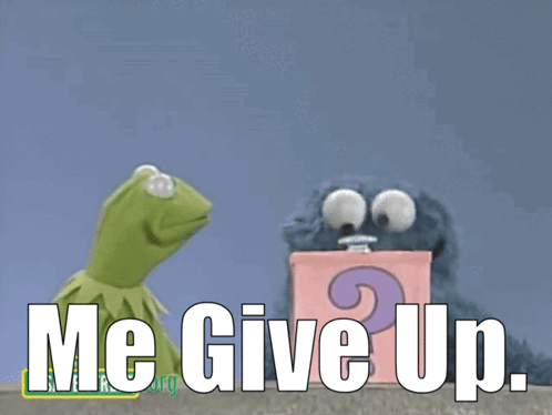 Cookie Monster Me Give Up GIF - Cookie Monster Me Give Up Sesame Street GIFs