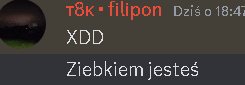 a screenshot of a text message with xdd written on it