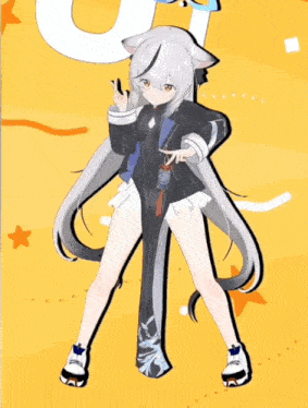 a drawing of a girl with a cat ear