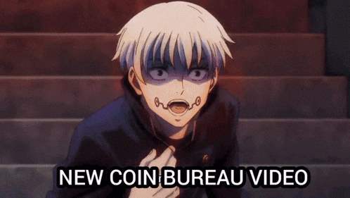 a picture of a anime character with the words new coin bureau video below him