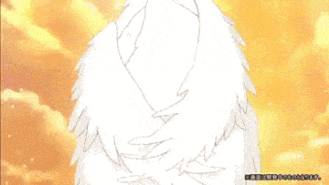 a cartoon drawing of a white bird with chinese writing on it