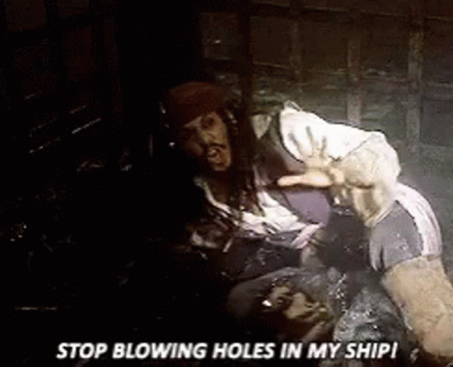Jack Sparrow Ship GIF - Jack Sparrow Ship Blowing Holes GIFs