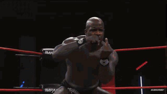 two wrestlers in a ring with the words impact no surrender