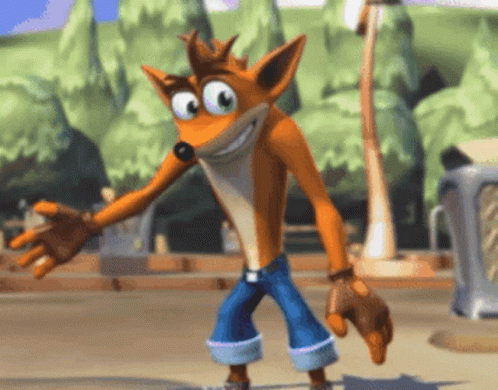 Crash Bandicoot Shrug GIF - Crash Bandicoot Shrug Huh GIFs