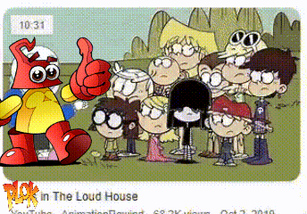a cartoon of the loud house is shown on youtube