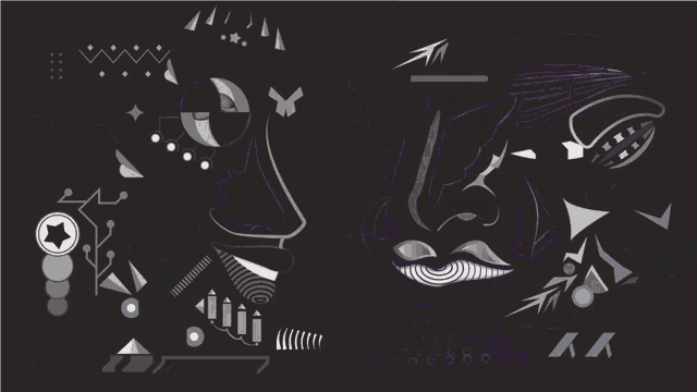 a drawing of a person 's face with the letter y on the bottom right