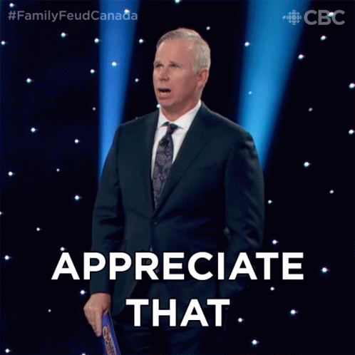 Appreciate That Family Feud Canada GIF - Appreciate That Family Feud Canada Be Grateful GIFs