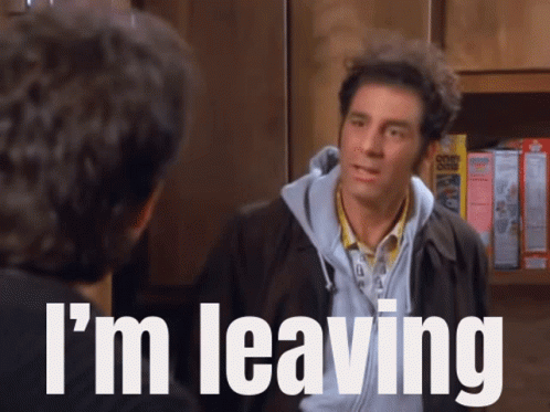Im Leaving Kramer GIF - Im Leaving Kramer Seinfeld GIFs