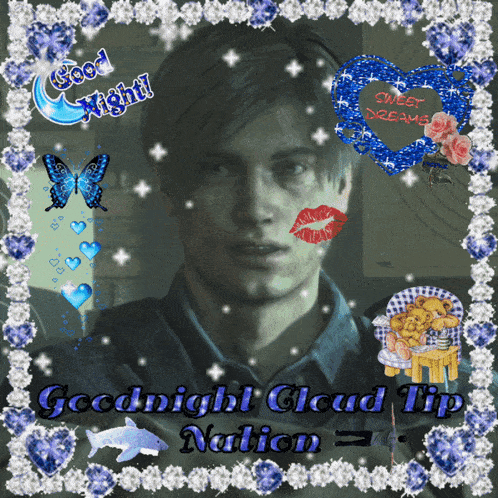 Goodnight Cloud Tip Nation Leon Kennedy GIF - Goodnight Cloud Tip Nation Leon Kennedy Goodnight GIFs