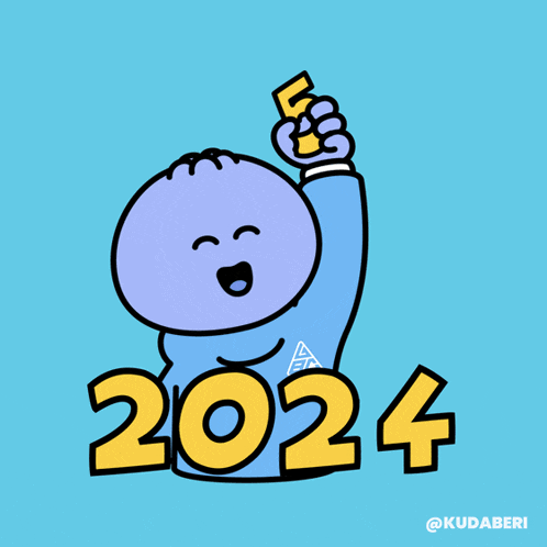 a cartoon says all the best wishes in 2025 with a baby