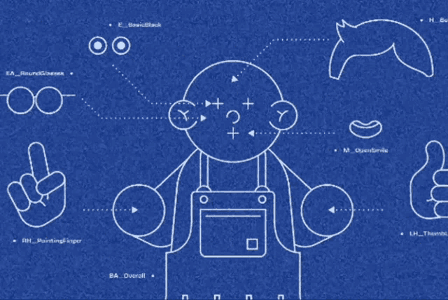 a blueprint of a man with the words wlcome in metamakers on it