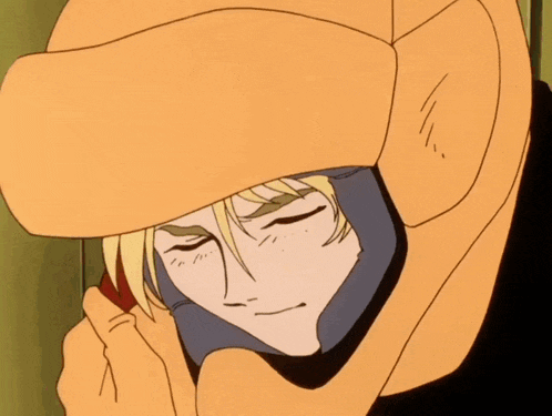 a close up of a cartoon character wearing a helmet and smiling