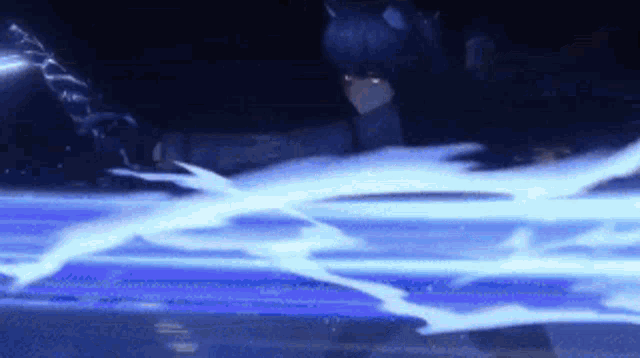 a person is being hit by a lightning bolt in a video game .