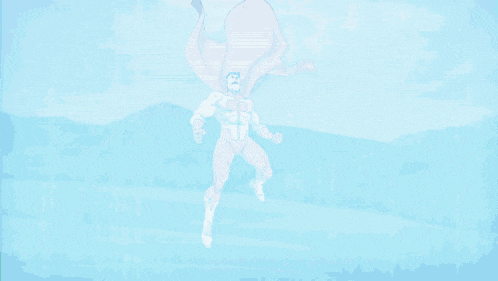 a painting of a field with mountains in the background and a lightning tower in the middle