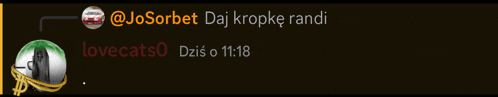 a screenshot of a conversation between josorbet and lovecatso
