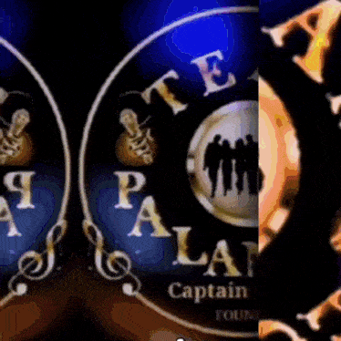 a blue and gold logo for the state of palau