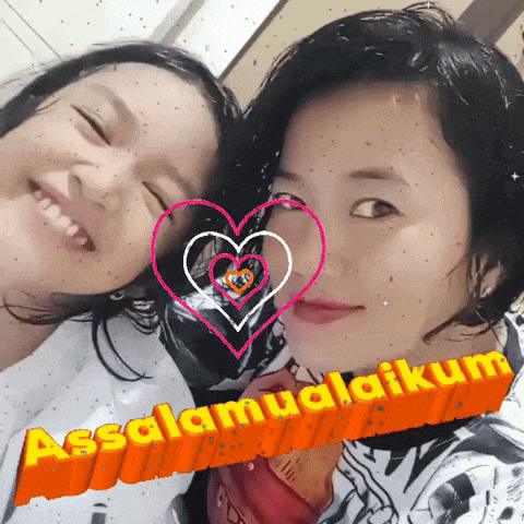 a picture of a woman and a child with the words assalamualaikum written below them