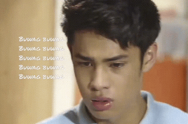a close up of a man 's face with the words buwag buwag buwag buwag buwag buwag buwag