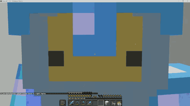 a screenshot of a game called minecraft with a penguin on it