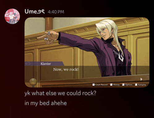 a screenshot of a video game shows a man pointing at another man