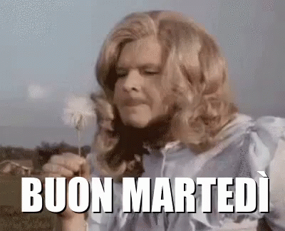 Buon Martedì Buon Lavoro Dente Di Leone Parrucca Benny Hill GIF - Dandelion Have A Nice Tuesday GIFs