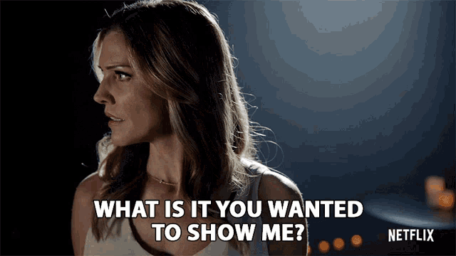 What Is It You Wanted To Show Me Tricia Helfer GIF - What Is It You Wanted To Show Me Tricia Helfer Charlotte Richards GIFs