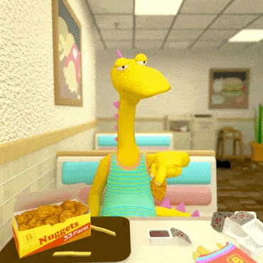 Dino Dinosaur GIF - Dino Dinosaur Fast Food GIFs