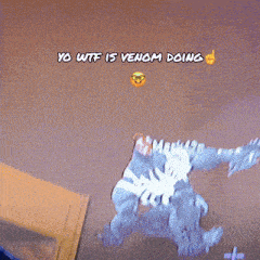 a picture of a cartoon character with the words yo wtf is venom doing above it