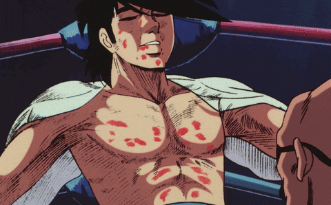 a drawing of a man with red spots on his torso