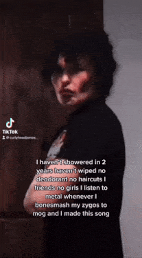 a tik tok video of a person talking about their hair