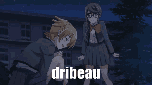 a picture of a girl with the word dribeau written on it