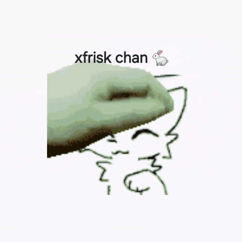 a drawing of a purple object with the words xfrisk chan above it