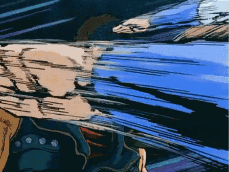 a cartoon drawing of a person 's arm with a blue stripe coming out of it