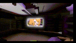 a computer screen shows a picture of a girl on it