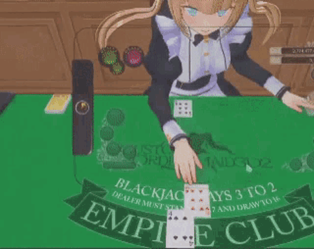 a person is playing a game of cards and the cards are numbered 6 and 9