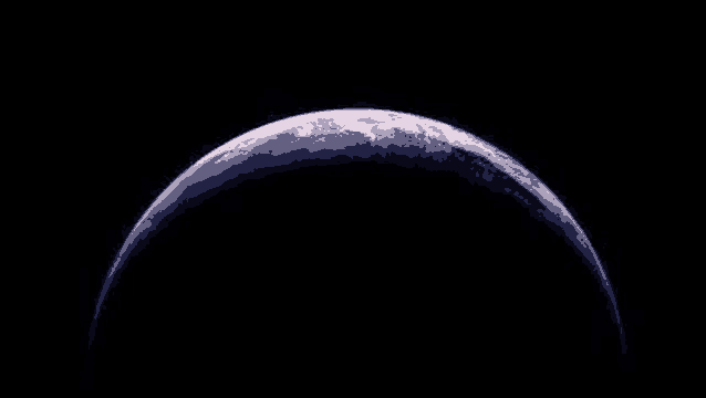 a view of the earth from space on a black background
