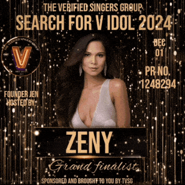 zeny is the grand finalist for the verified singers group search for v idol