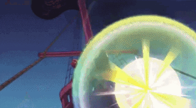 a green circle with a yellow star inside of it